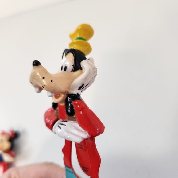 Vintage 1990s Disney MINNIE MOUSE Goofy Book Buddy BookMark Applause Red Dress - Picture 3 of 8